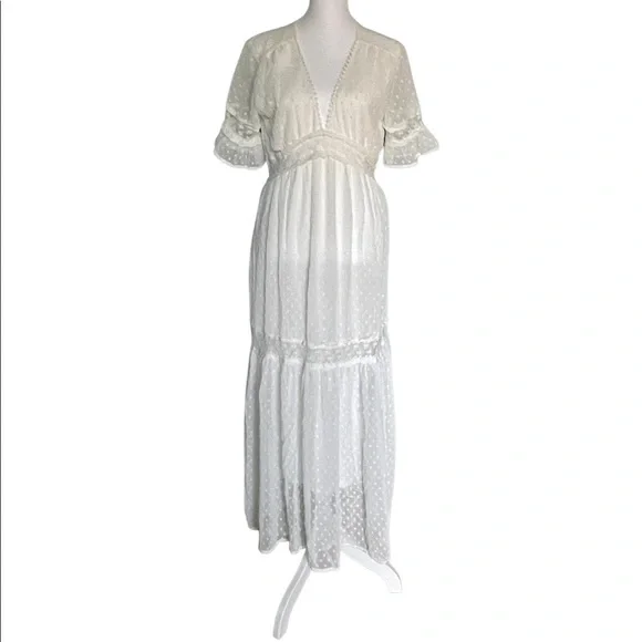 chinese dress ladies Swiss Dot Long Sleeve Dress – Pink Magnolia Boutique LLC main image 0